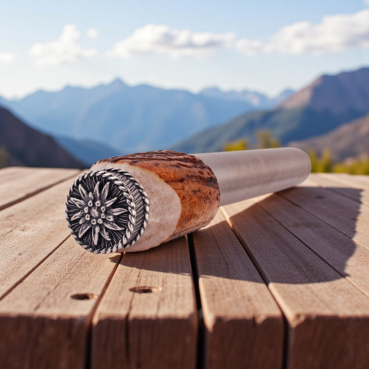 Hirschhorn - Lederhosen - Flachmann "Edelweiß" - meinherzschlag.de