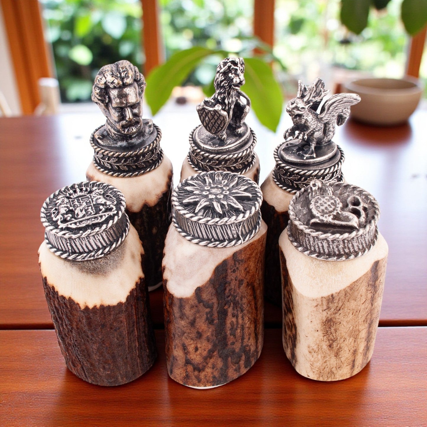 Hirschhorn - Lederhosen - Flachmann "Bayernwappen" - meinherzschlag.de