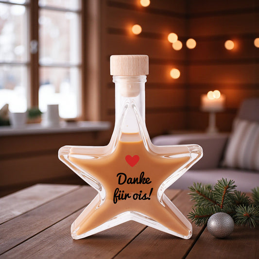 Weihnachtslikör "Danke für ois!" - meinherzschlag.de