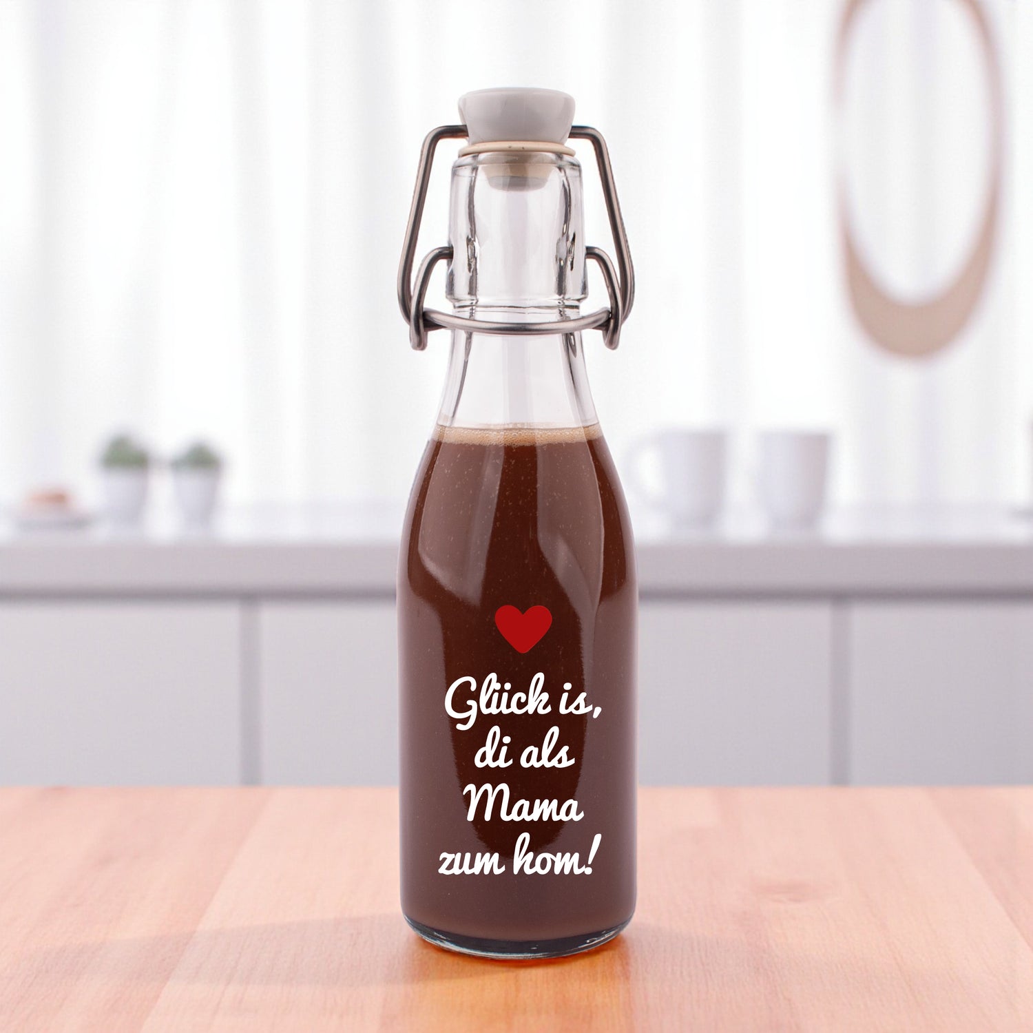 Likör &quot;Glück is, di als Mama zum hom!&quot;