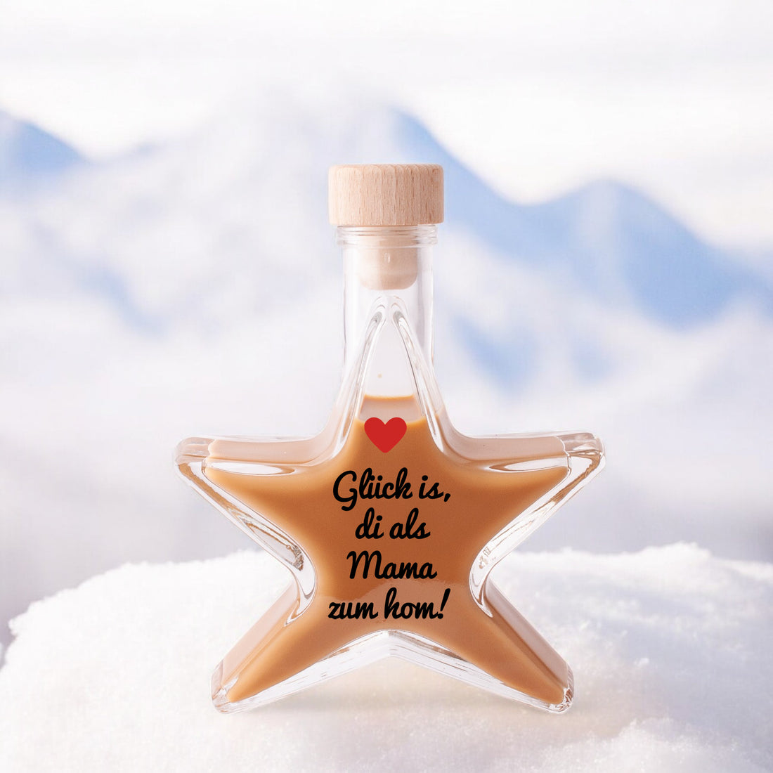 Weihnachtslikör &quot;Glück is, di als Mama zum hom!&quot;