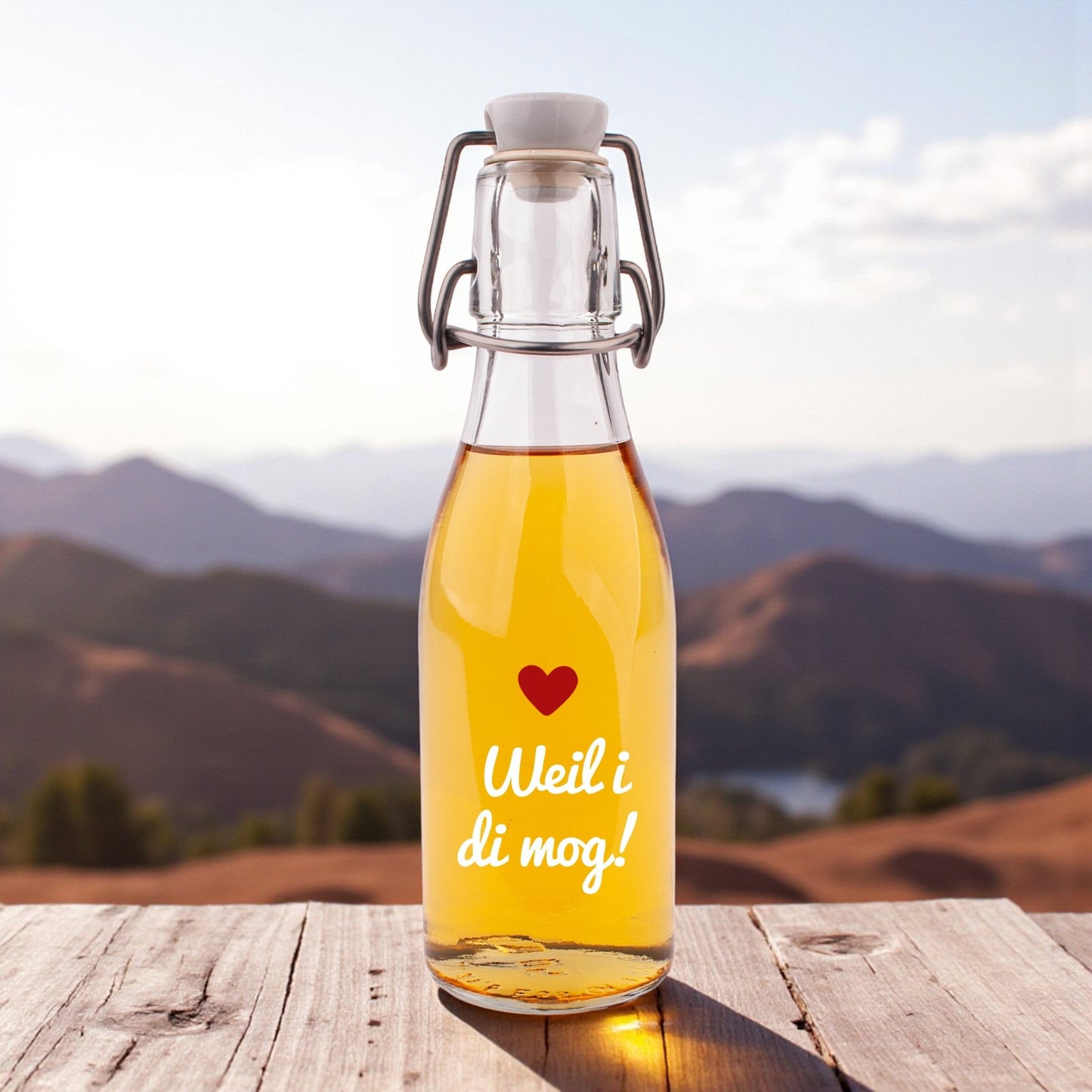 Likör/Schnaps "Weil i di mog!" - meinherzschlag.de