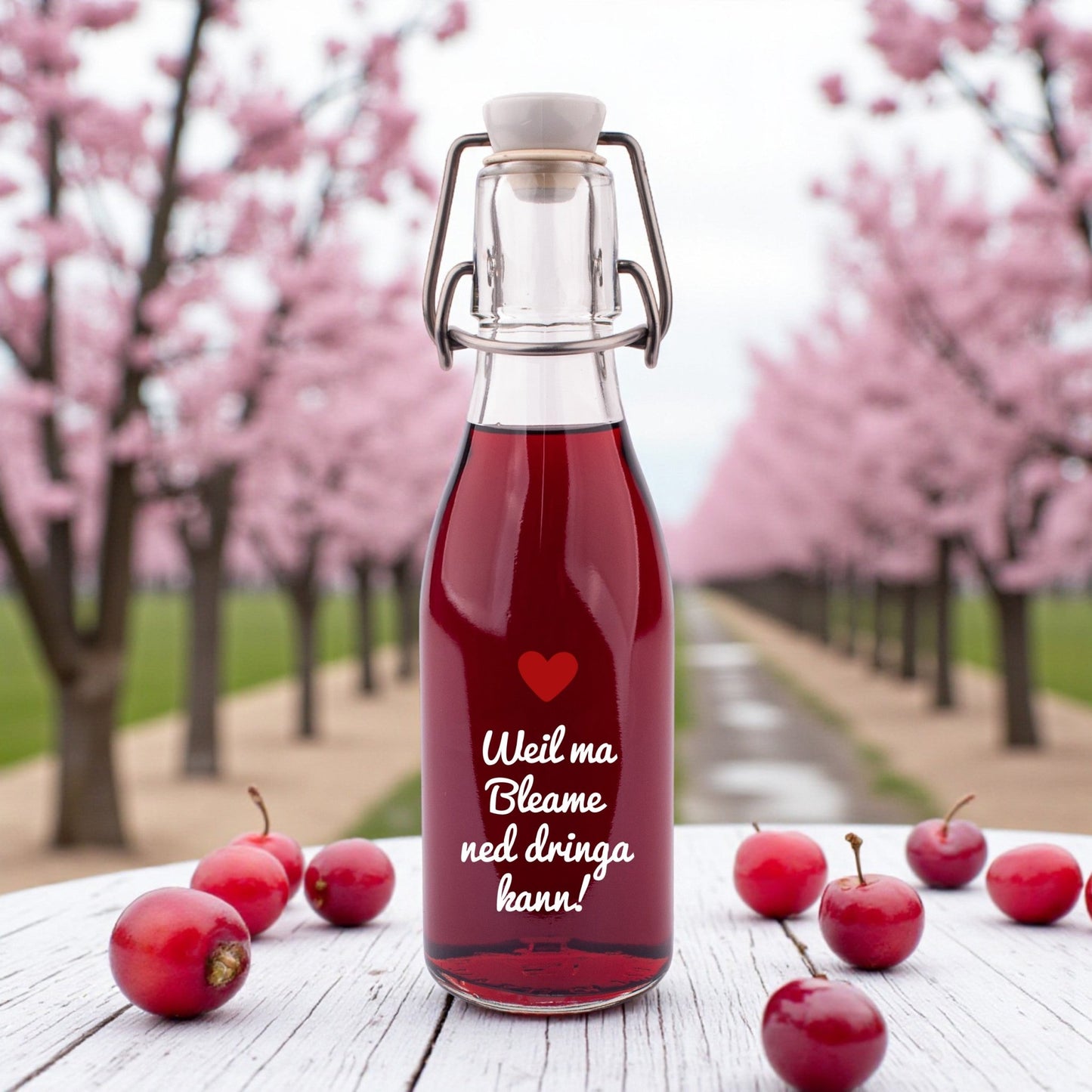 Likör/Schnaps "Weil ma Bleame ned dringa kann!" - meinherzschlag.de