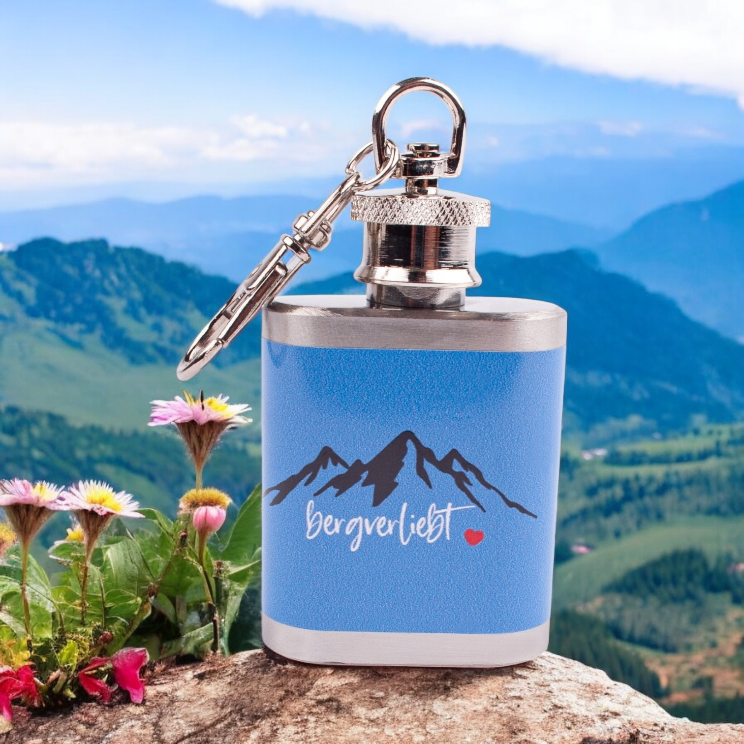 Mini - Flachmann "Bergverliebt" - meinherzschlag.de