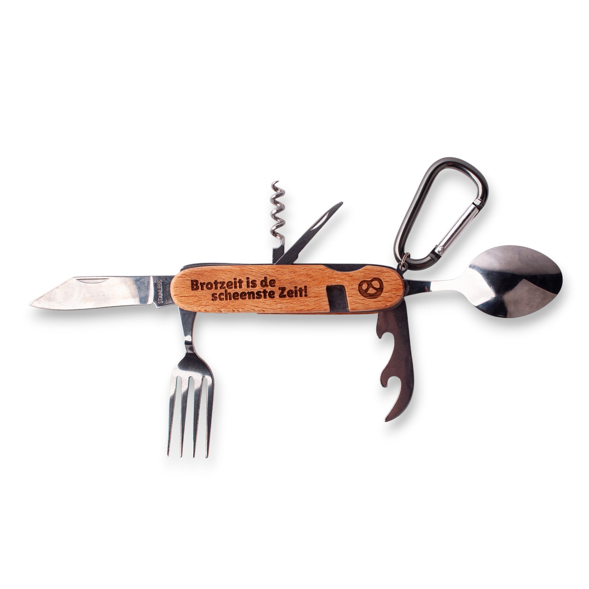 Outdoor Brotzeit - Besteck "Brotzeit is de scheenste Zeit" - meinherzschlag.de