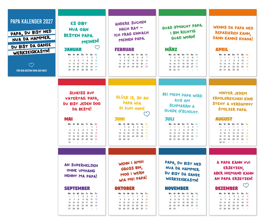 Der Bayerische PAPA Kalender 2027 von meinherzschlag – Produktbild 2 von 2.