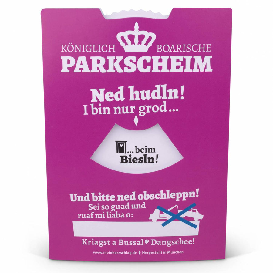 Königlich Boarische Parkscheim pink - meinherzschlag.de