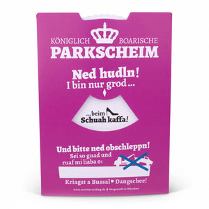 Königlich Boarische Parkscheim pink - meinherzschlag.de