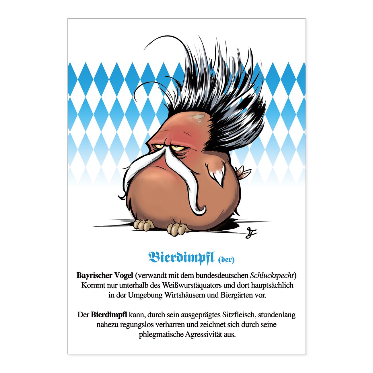 Postkarte "Bierdimpfl" - meinherzschlag.de