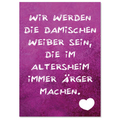 Postkarte "Damische Weiber"