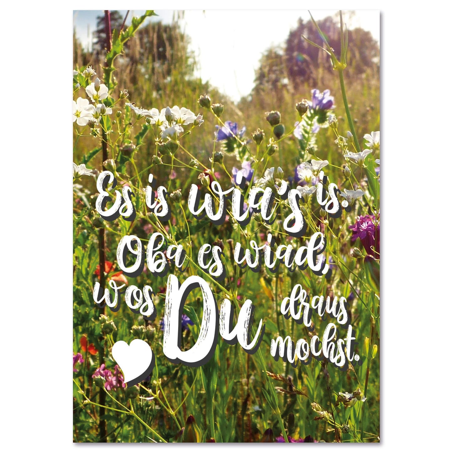 Postkarte "Es is wia's is!" - meinherzschlag.de