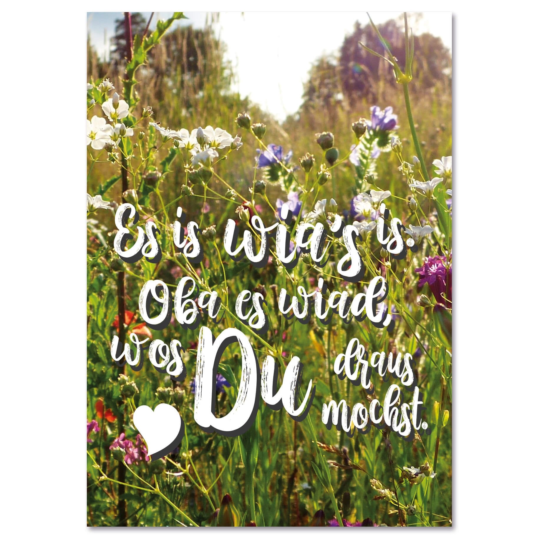 Postkarte "Es is wia's is!" - meinherzschlag.de
