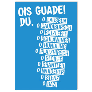 Postkarte "Gaudibursch" - meinherzschlag.de
