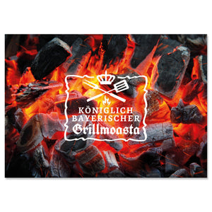 Postkarte "Königlich bayerischer Grillmoasta" - meinherzschlag.de