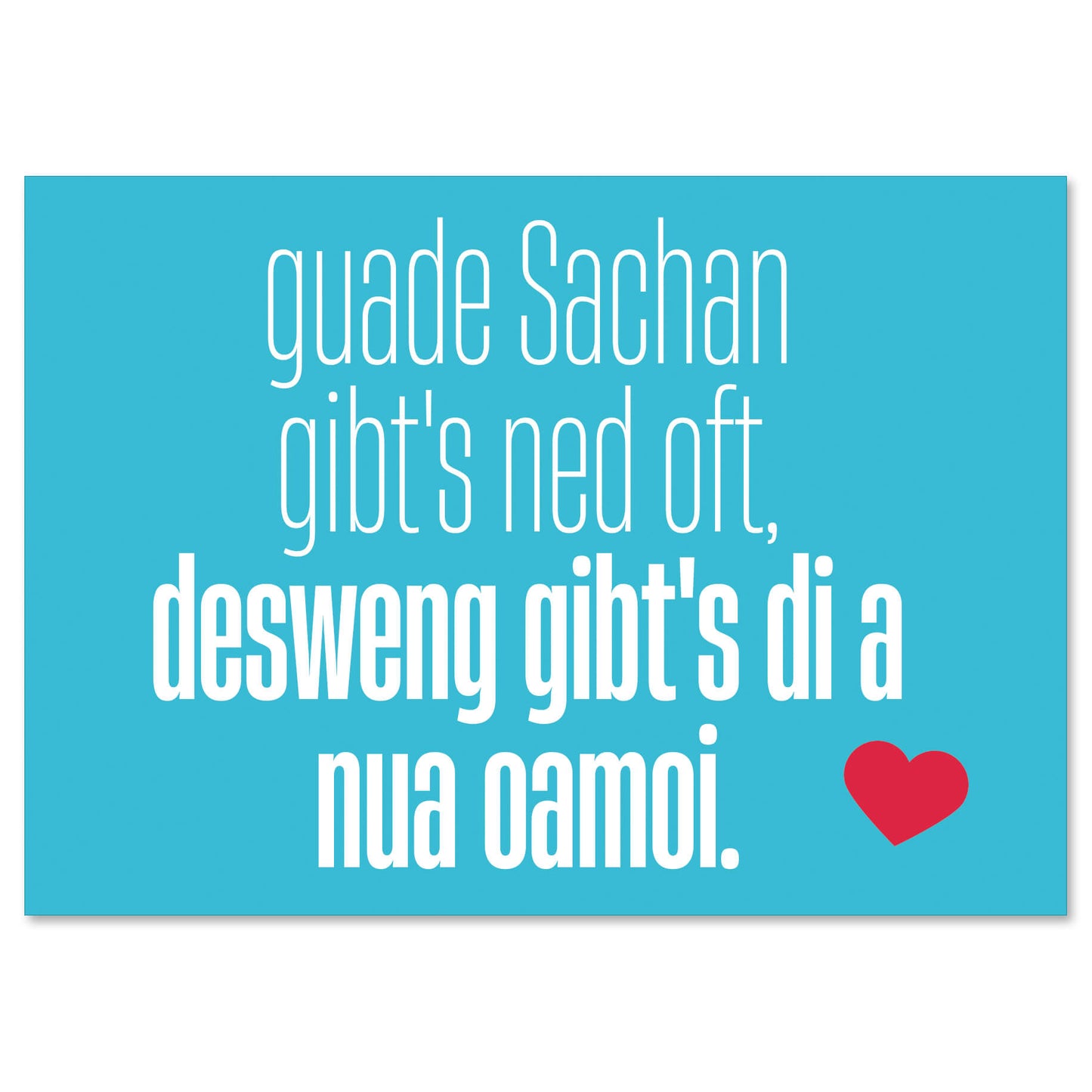 Postkarte "Guade Sachan" - meinherzschlag.de