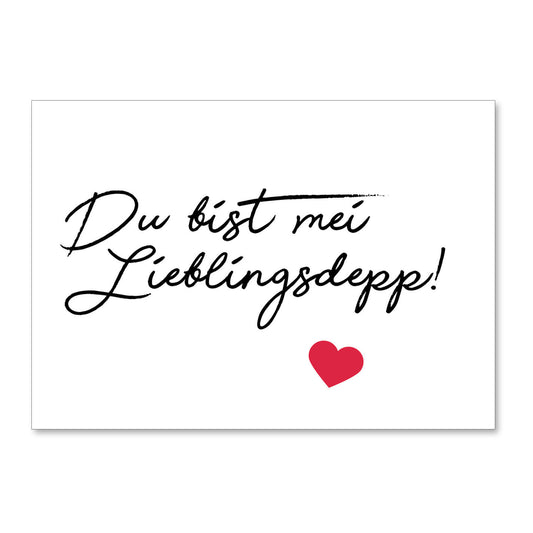 Postkarte "Lieblingsdepp" - meinherzschlag.de