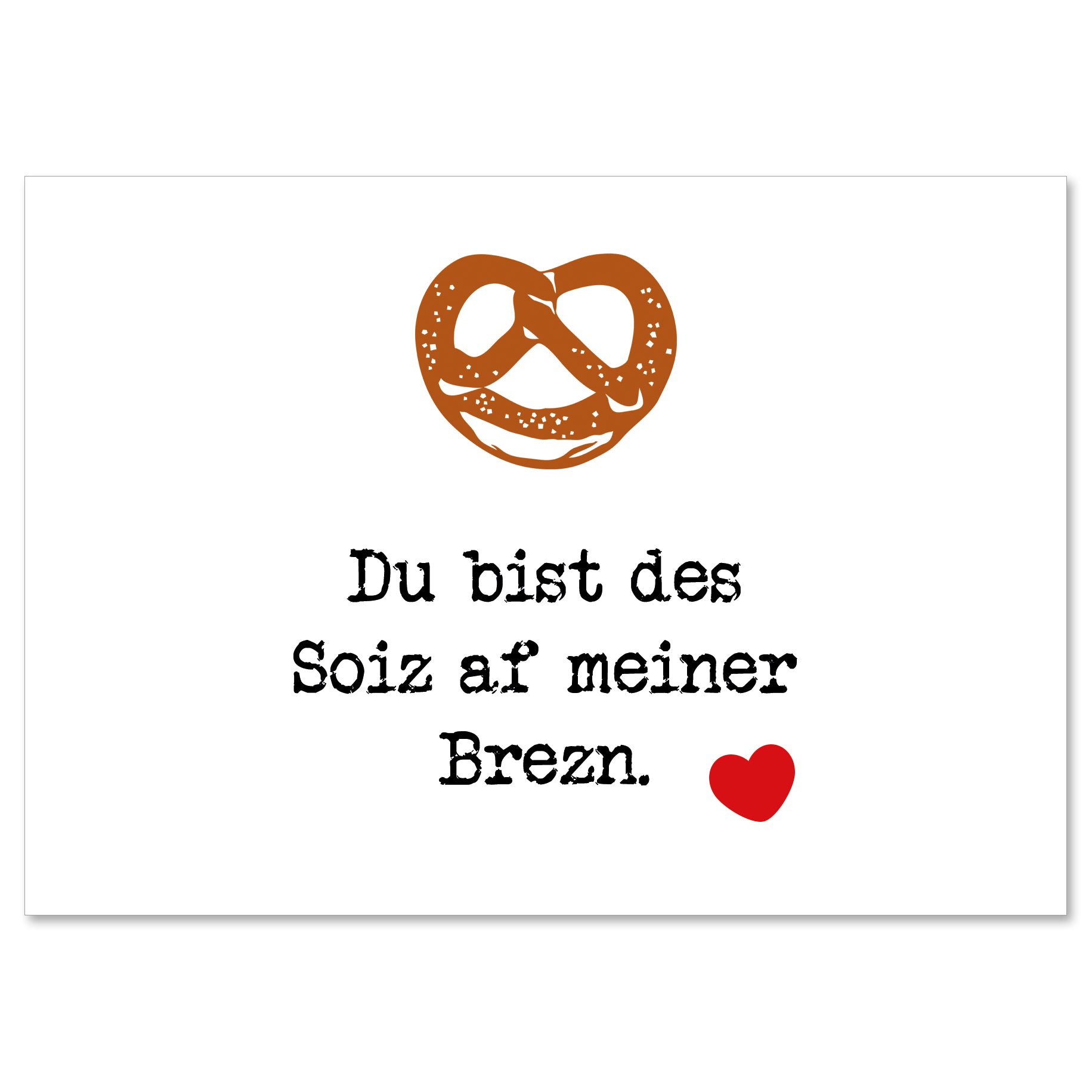 Postkarte "Soiz af meiner Brezn" - meinherzschlag.de