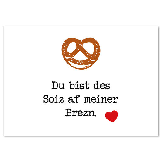 Postkarte "Soiz af meiner Brezn" - meinherzschlag.de