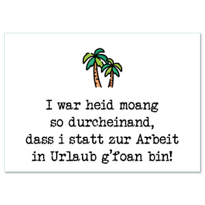 Postkarte "Urlaub" - meinherzschlag.de