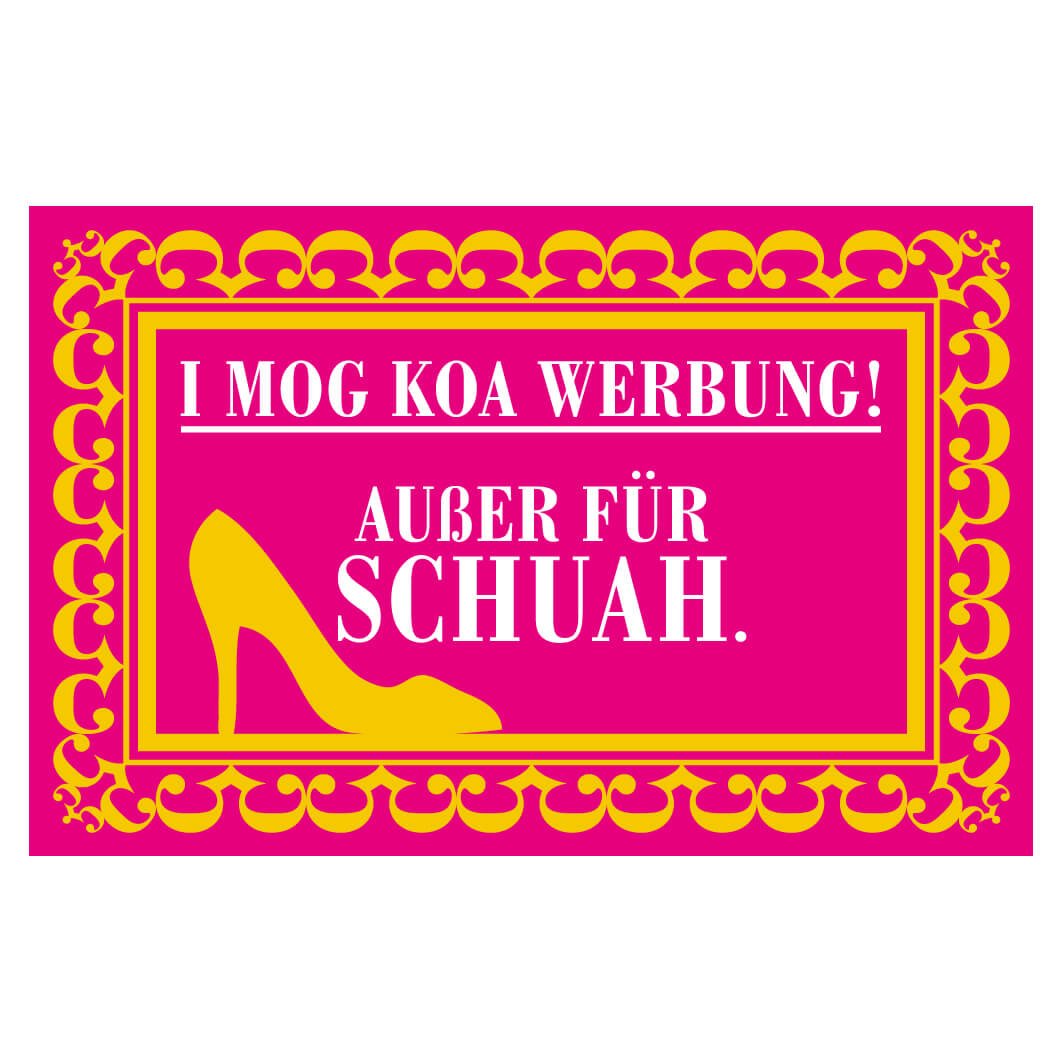 Briefkastenaufkleber "Nur Werbung für Schuah!" - meinherzschlag.de