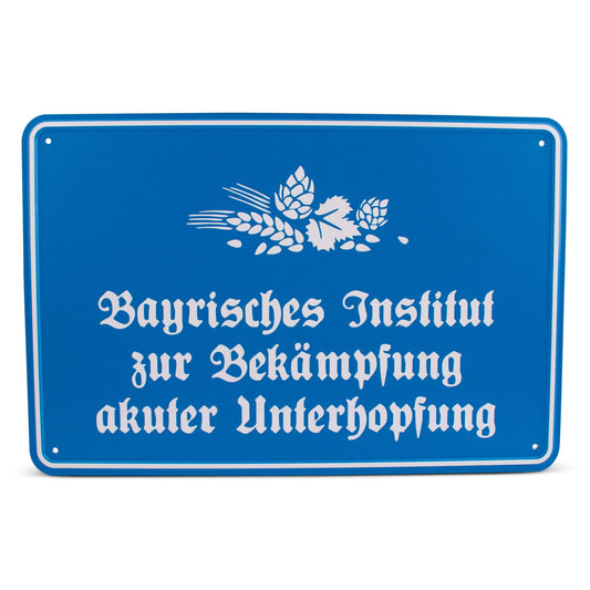 Blechschild "Unterhopfung" - meinherzschlag.de