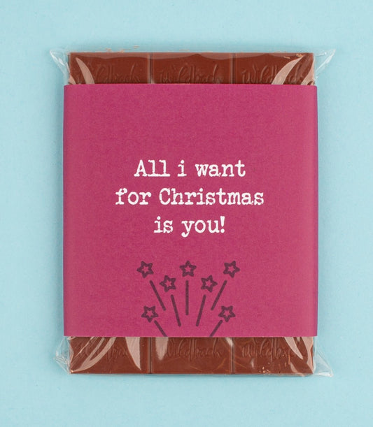 Schokolade "All i want for Christmas is you!" - meinherzschlag.de