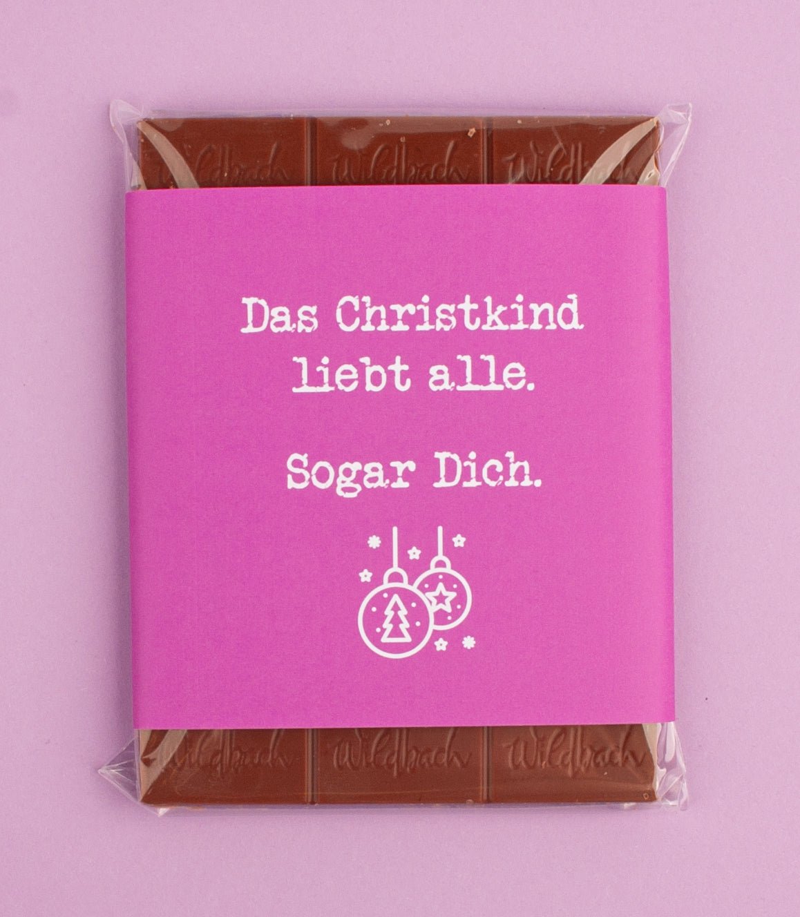 Schokolade "Das Christkind liebt alle" - meinherzschlag.de