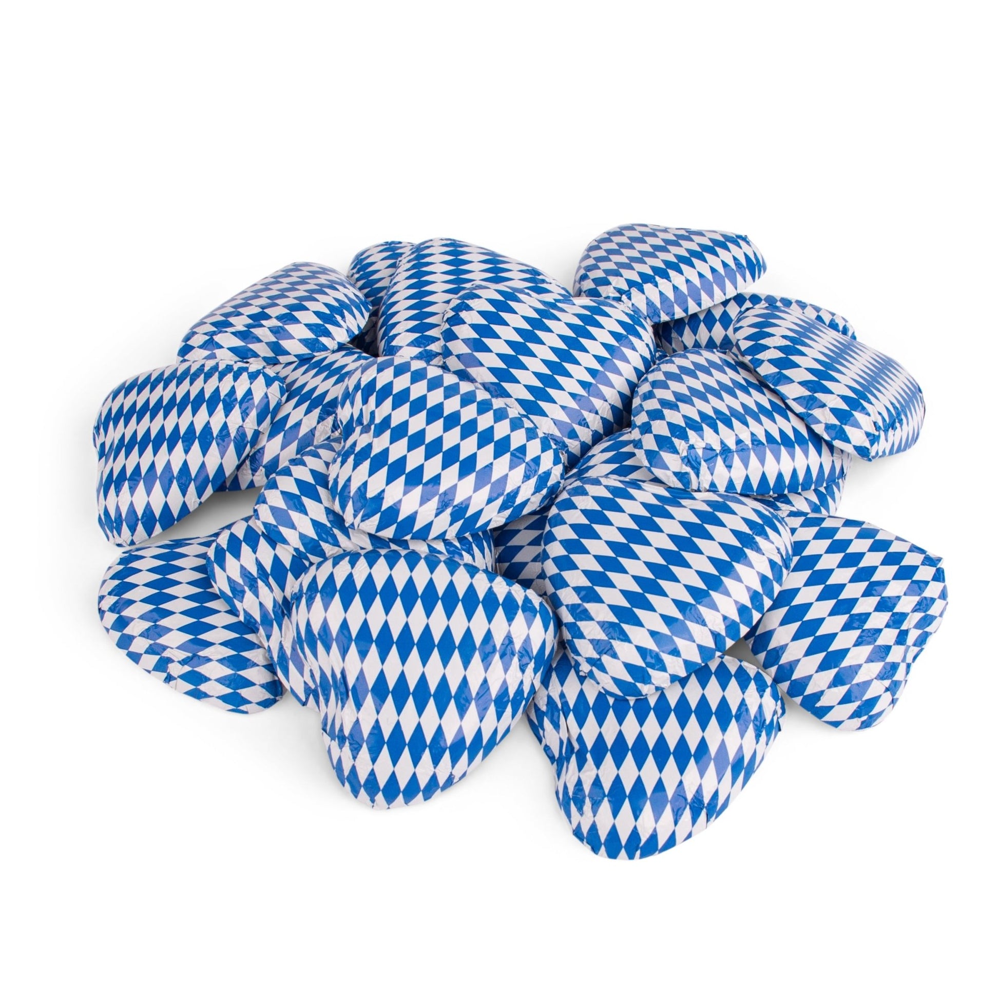 Weiß - blaue Schokoherzerl - meinherzschlag.de