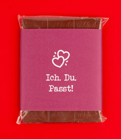 Schokolade "Ich. Du. Passt."