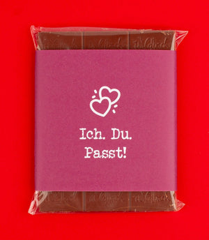 Schokolade "Ich. Du. Passt." - meinherzschlag.de
