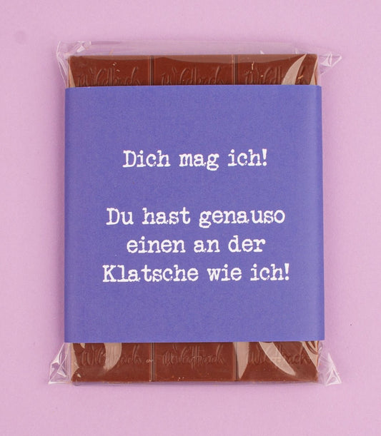 Schokolade "Einen an der Klatsche" - meinherzschlag.de