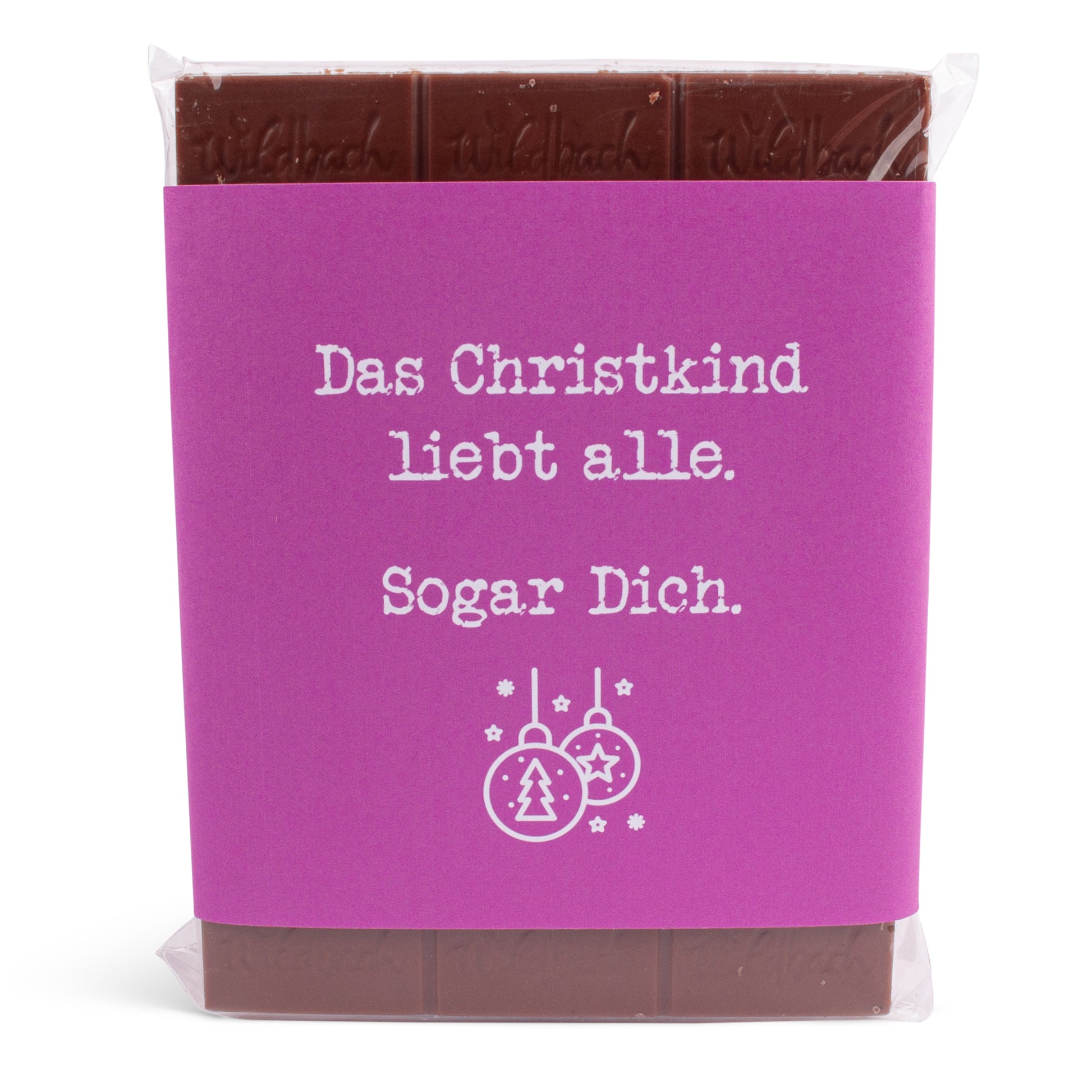 Schokolade "Das Christkind liebt alle" - meinherzschlag.de