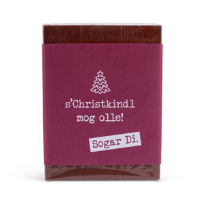 Schokolade "s'Christkindl mog olle!" - meinherzschlag.de