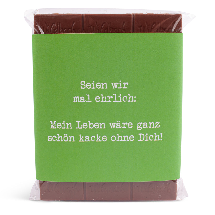 Schokolade "Ganz schön kacke ohne Dich!" - meinherzschlag.de