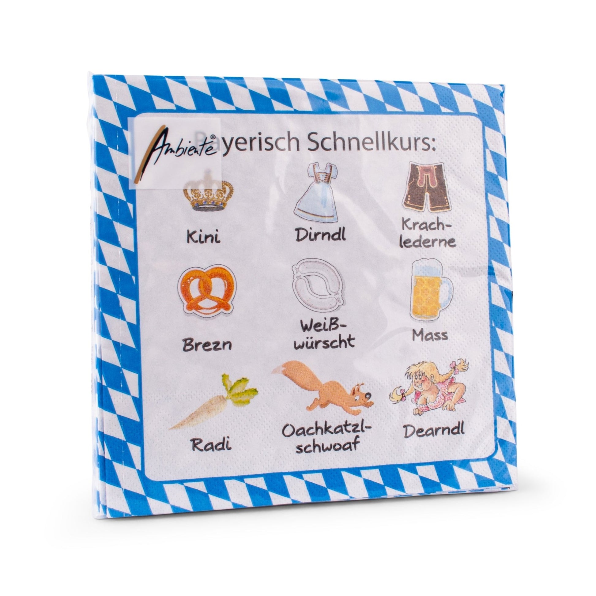 Serviette "Bayerisch Schnellkurs" (20 Stück) - meinherzschlag.de