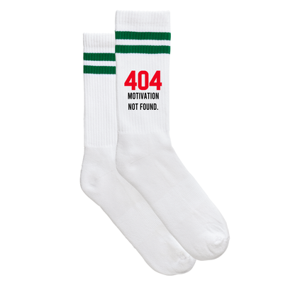 Sportsocken &quot;404 - Motivation not found&quot;
