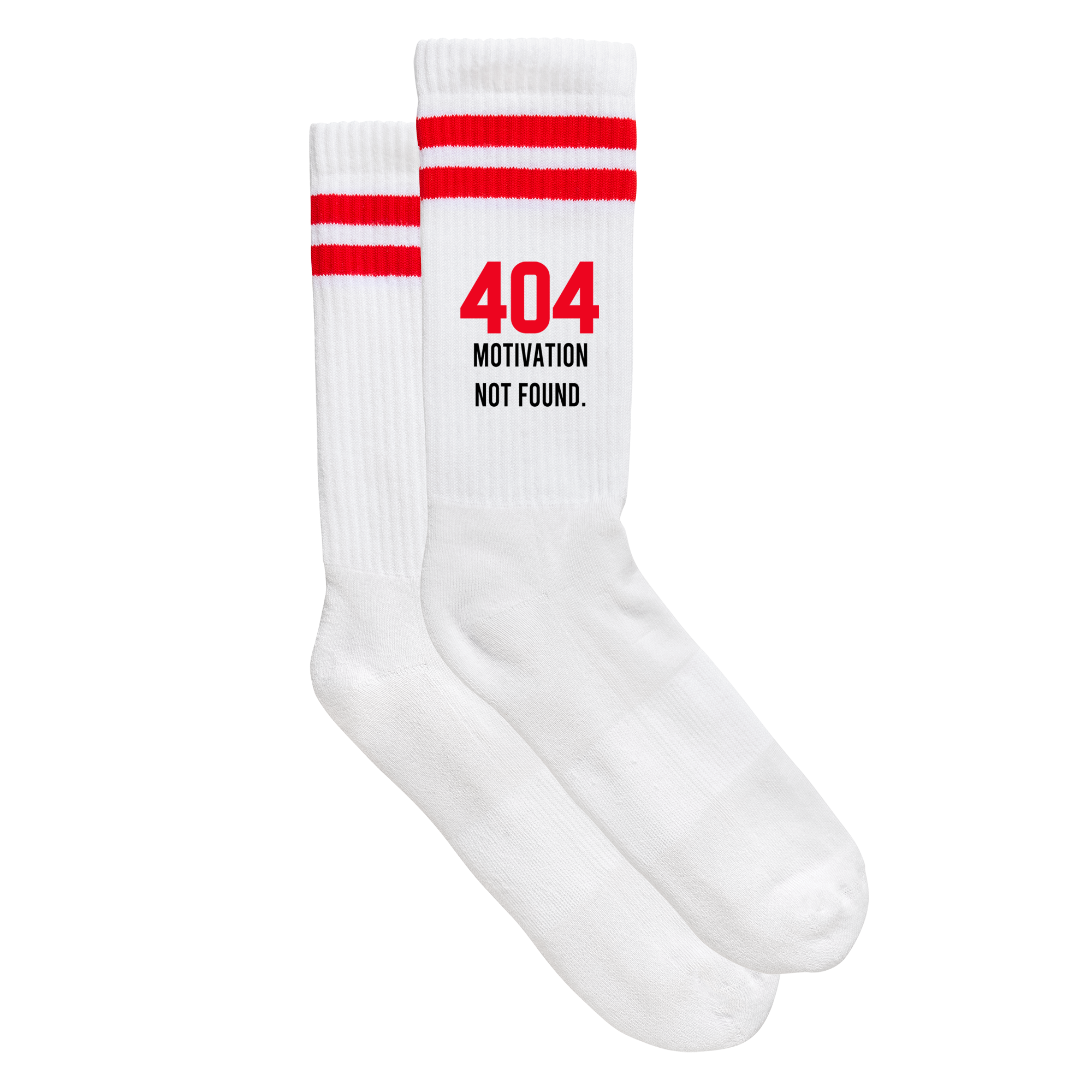 Sportsocken &quot;404 - Motivation not found&quot;