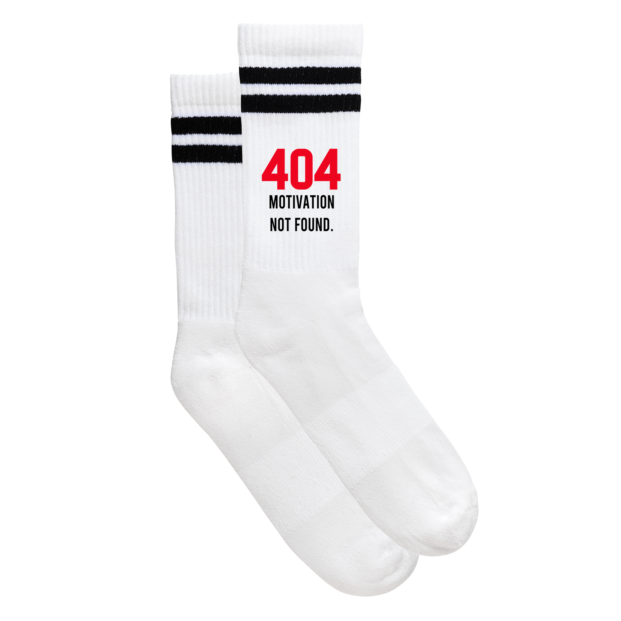 Sportsocken &quot;404 - Motivation not found&quot;
