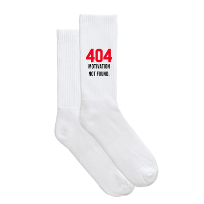 Sportsocken &quot;404 - Motivation not found&quot;