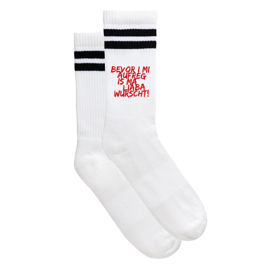 Sportsocken "Bevor i mi aufreg ..." - meinherzschlag.de
