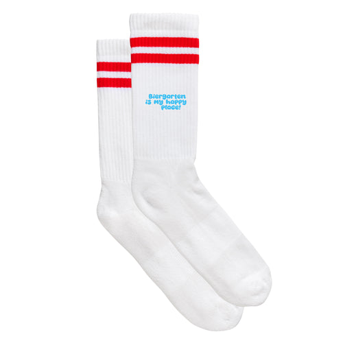 Sportsocken "Biergarten is my happy place!"