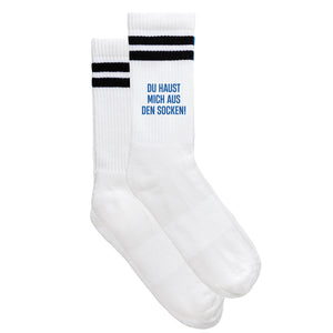 Sportsocken "Du haust mich aus den Socken!" von meinherzschlag – Produktbild 4 von 6.