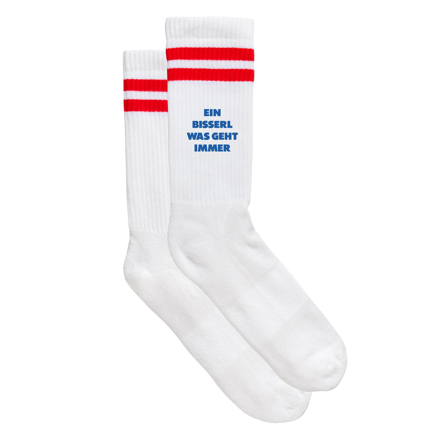 Sportsocken "Ein bisserl was geht immer!" von meinherzschlag – Produktbild 2 von 6.