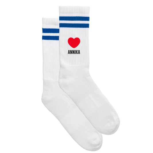 Sportsocken "Herzerl mit Wunschname"