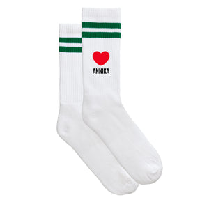 Sportsocken "Herzerl mit Wunschname" von meinherzschlag – Produktbild 3 von 6.