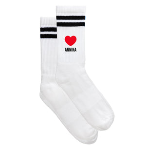 Sportsocken "Herzerl mit Wunschname" von meinherzschlag – Produktbild 4 von 6.