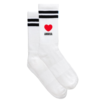 Sportsocken "Herzerl mit Wunschname"