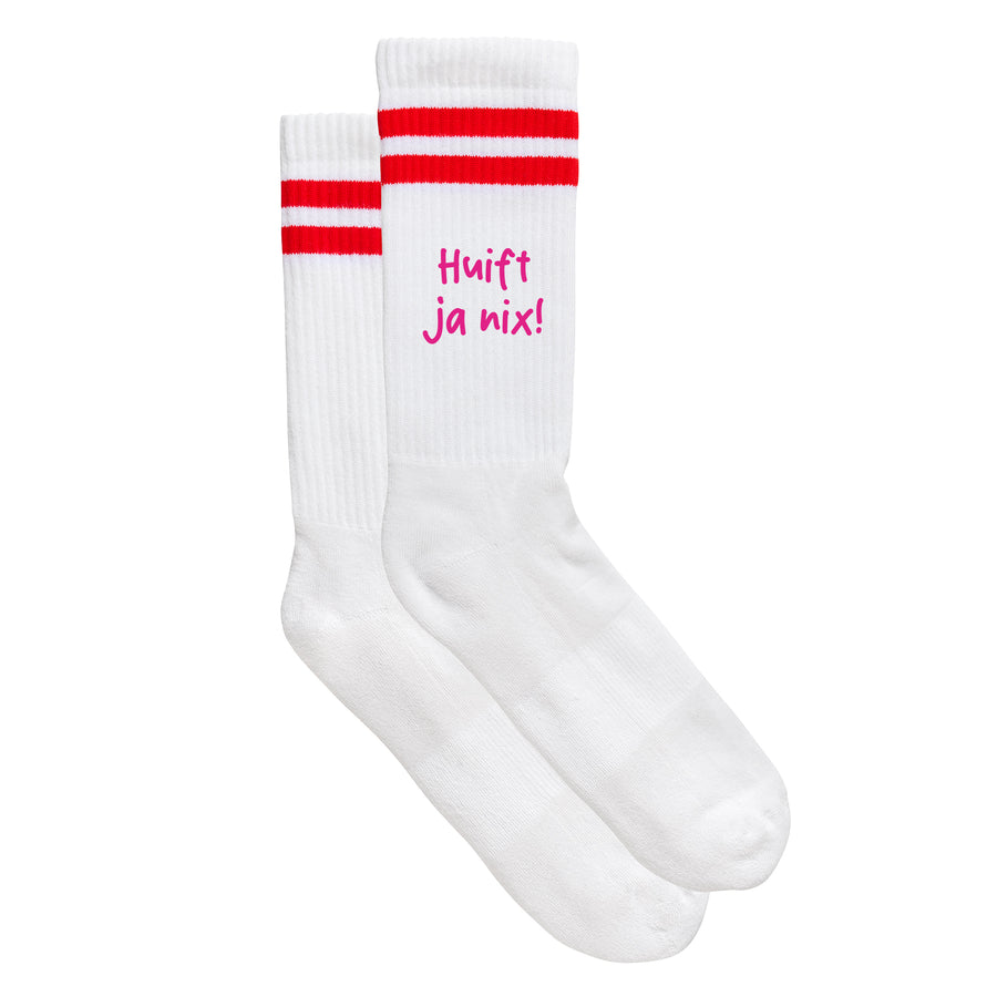 Sportsocken "Huift ja nix!" von meinherzschlag – Produktbild 3 von 6.