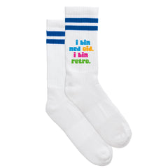 Sportsocken "I bin ned oid. I bin retro."