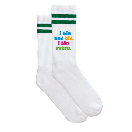 Sportsocken "I bin ned oid. I bin retro." - meinherzschlag.de